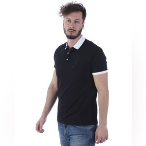 Versace Black Polo with White Accents